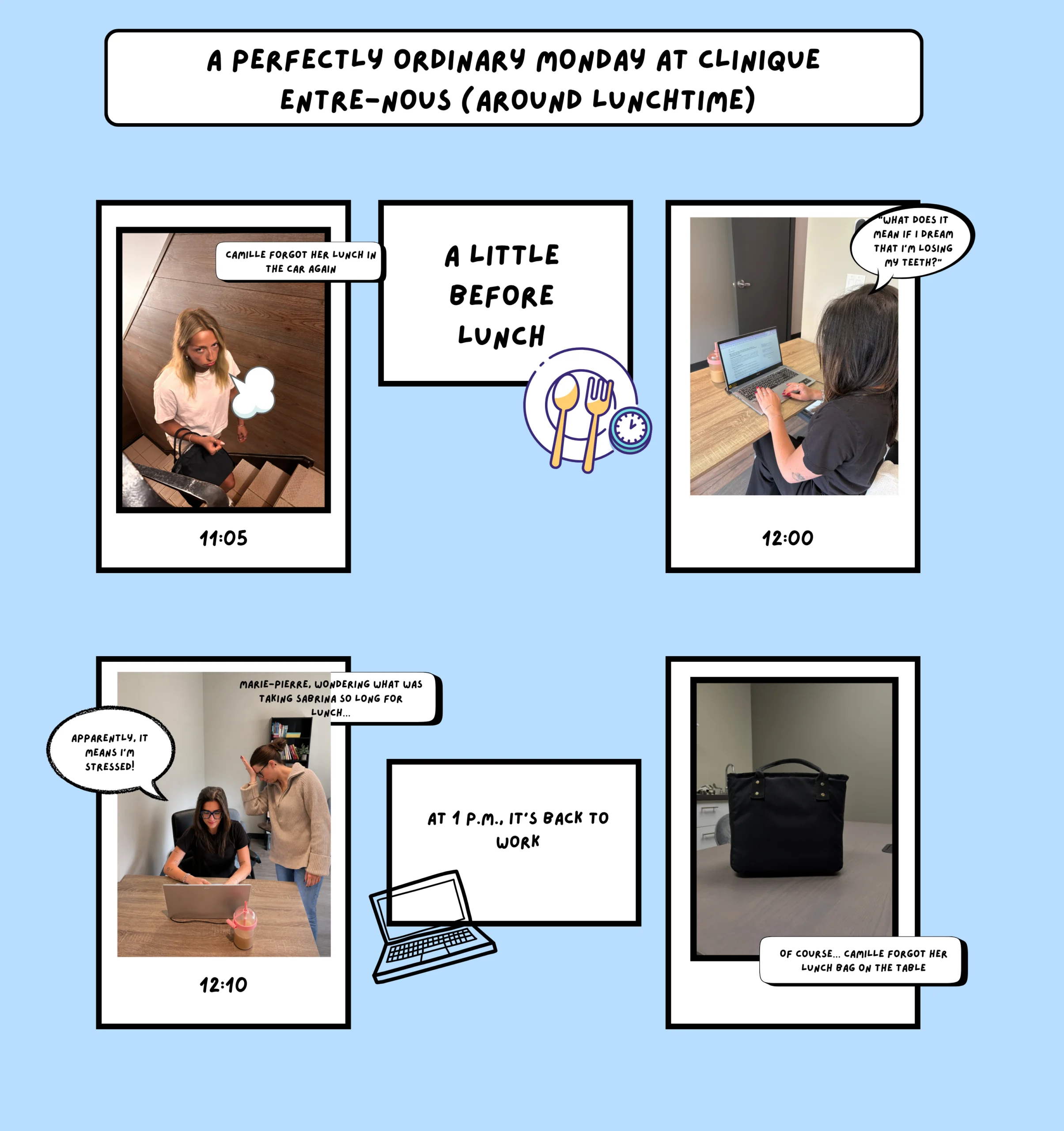 Photo story: lunchtime at Clinique Entre-Nous.